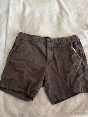 Abercrombie & Fitch Brown Flat-Front Men's Shorts